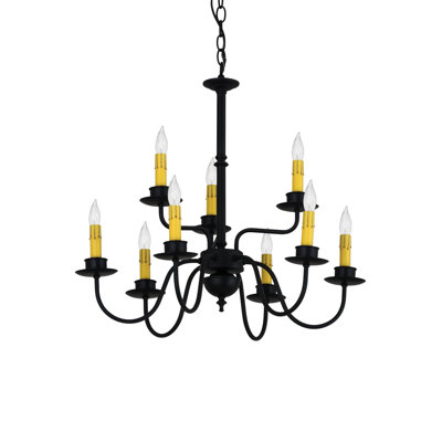 August Grove Pavon 5 Light Candle Style Wagon Wheel Chandelier August Grove Pavon 5 Light Candle Style Wagon Wheel Chandelier